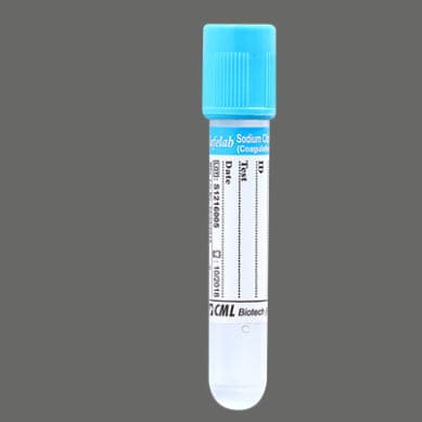 Пробоотборная трубка для анализа коагуляции - SLD - Nac	 - CML Biotech - цилиндрическая / крови / цитрат натрия