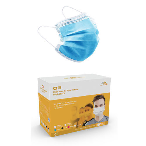 Xирургическая маска в форме чашки - QS  - USM Healthcare Medical Devices Factory - синяя / розовая / черная
