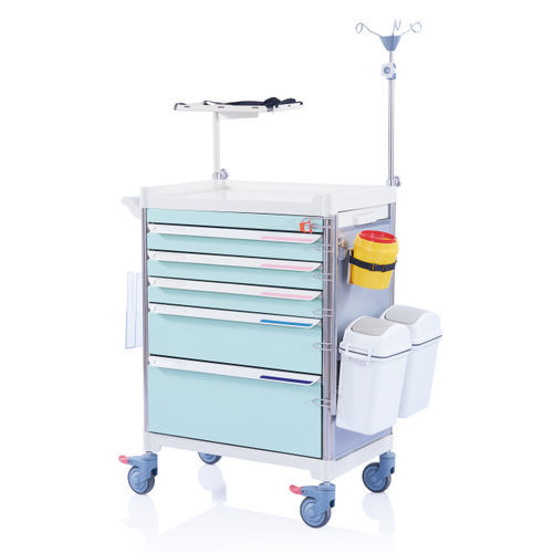 Медицинская тележка - W3920 - Sichuan Yufeng Medical Equipment Co., Ltd. - для больниц / для неотложной помощи / для баллона с кислородом