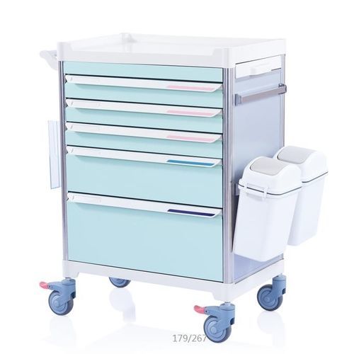Медицинская тележка - W3922 - Sichuan Yufeng Medical Equipment Co., Ltd. - для больниц / для лекарств / мусорный контейнер