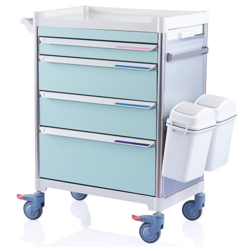 Медицинская тележка - W3923 - Sichuan Yufeng Medical Equipment Co., Ltd. - для лекарств / мусорный контейнер / для распределения лекарств