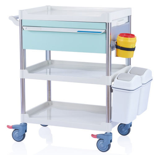 Медицинская тележка - W3924 - Sichuan Yufeng Medical Equipment Co., Ltd. - для больниц / для общего применения / мусорный контейнер