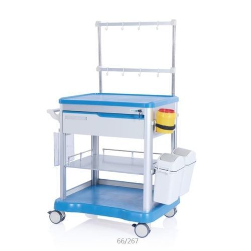 Медицинская тележка - W3704 - Sichuan Yufeng Medical Equipment Co., Ltd. - для инструментов / для аптеки / мусорный контейнер
