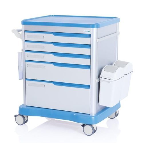 Медицинская тележка - W3708 - Sichuan Yufeng Medical Equipment Co., Ltd. - для медикамента / мусорный контейнер / для распределения лекарств