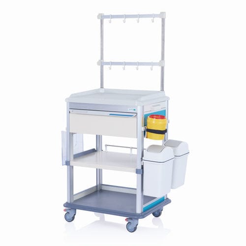 Медицинская тележка - W3718 - Sichuan Yufeng Medical Equipment Co., Ltd. - для инструментов / мусорный контейнер / для медицинского ухода