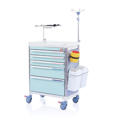 Тележка для неотложной помощи - W3920 - Sichuan Yufeng Medical Equipment Co., Ltd. - для медицинских приборов / для медицинского ухода / для домашнего хозяйства