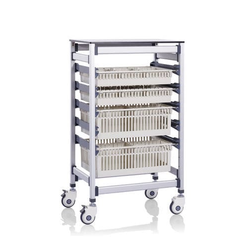 Тележка для трансфера пациента - P2601 - Sichuan Yufeng Medical Equipment Co., Ltd. - из алюминия / с корзиной / с одинарным модулем