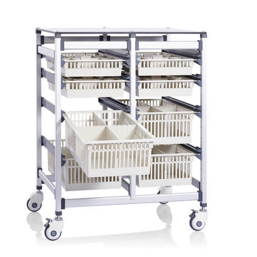 Тележка для трансфера пациента - P2603 - Sichuan Yufeng Medical Equipment Co., Ltd. - из алюминия / с корзиной / с открытой структурой