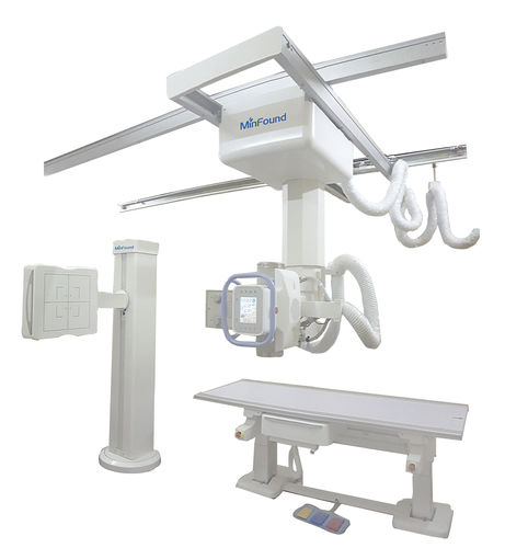Цифровой рентгенографическая система - ScintCare DR380B - MinFound Medical Systems - для многофункциональной радиографии / с напольной системой Букки / с телескопической потолочной стойкой для трубок