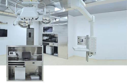 Рабочее место для операционной - AMENSCO MEDICAL TECHNOLOGIES - с полками / двойное / из нержавеющей стали