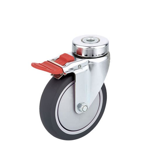 Колесо для больничной кровати - H381-2B200TPB/N - Haion Caster - с тормозом / из каучука
