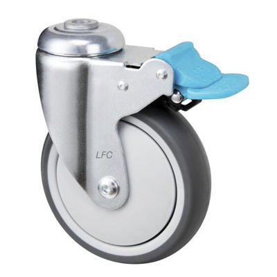 Колесо для медицинской тележки - E301D-K - Longfen Caster - для носилок / с тормозом