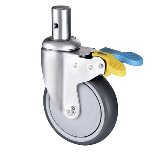 Колесо для медицинской тележки - E302D-Y - Longfen Caster - для больничной кровати / с тормозом