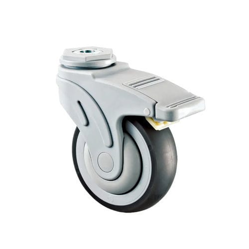 Колесо для больничной кровати - M401-075DK - Longfen Caster - с тормозом / антикоррозионный / поворотный