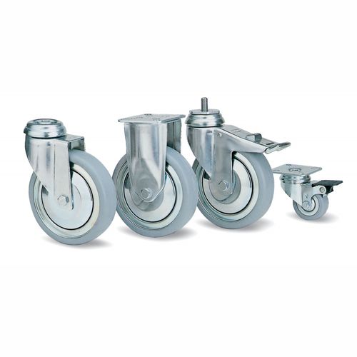 Колесо для медицинской тележки - Humphries Casters - из нержавеющей стали / с тормозом / поворотный