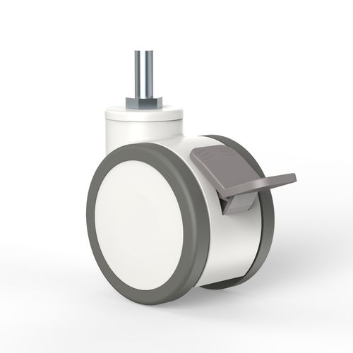 Колесо с тормозом - T06PUP100A11A - TKS Casters - из полиуретана / из полиамида / поворотный