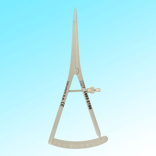Штангенциркуль стоматологический глубиномер - 1603-2790 - New Surgical Instruments Co. - Кастровьехо / со шкалой / изогнутый