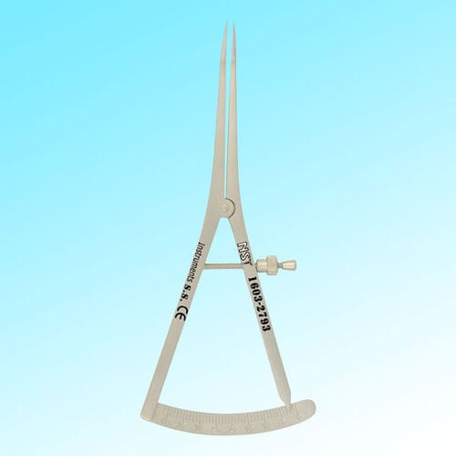 Штангенциркуль стоматологический глубиномер -  1603-2793 - New Surgical Instruments Co. - Кастровьехо / со шкалой / изогнутый