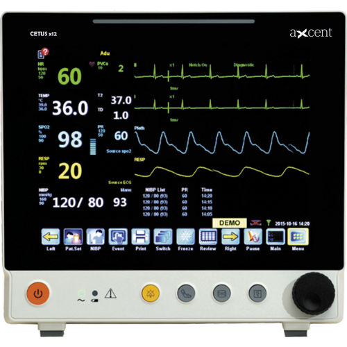 Переносной монитор пациента - CETUS x12 - aXcent medical - для ЭКГ / RESP / TEMP