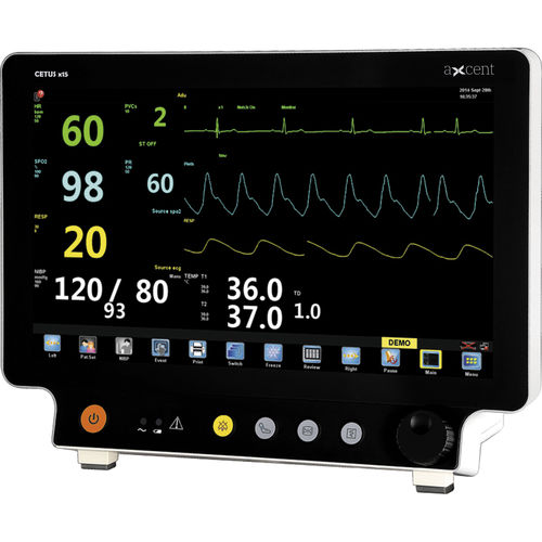 Настольный монитор пациента - CETUS x15 - aXcent medical - для ЭКГ / RESP / SpO2