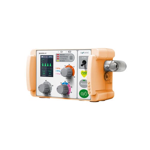 Аппарат ИВЛ для неотложной помощи - MUSCA x1 - aXcent medical - транспортный / CPAP / с интермиттирующим положительным давлением