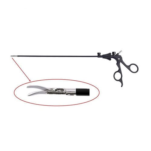 Лапароскопический ножницы - Zhejiang Geyi Medical Instrument - для человека / изогнутый