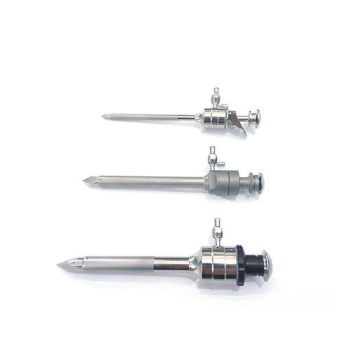 Лапароскопический трокар - 801.008.1 - Zhejiang Geyi Medical Instrument - с лезвием / с отверстием инсуффляции / с приемной гильзой