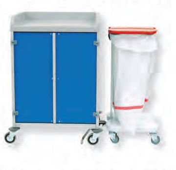 Тележка с мешками для прачечных - AISY-CART series - WEPPES Solutions - для домашнего хозяйства / с лотком / с дверьми
