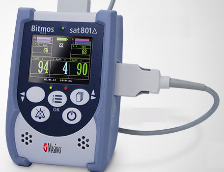 Портативный пульсоксиметр - sat 801 - Bitmos GmbH - медицинский / USB / с внешним датчиком