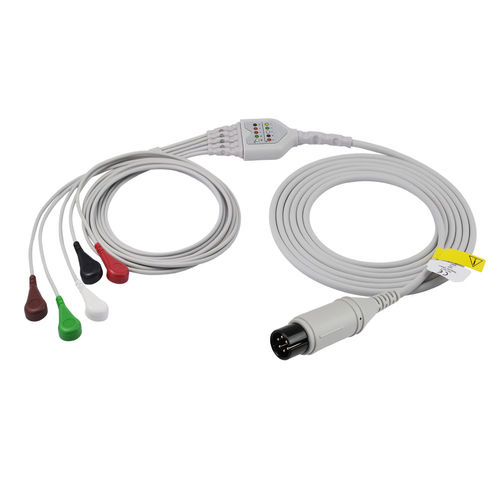 Кабель ЭКГ 5 проводов - EA020S5A - Med-link Electronics Tech - 3 провода / для Mindray / многоразовый