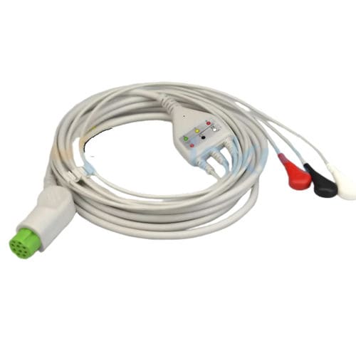 Кабель ЭКГ 3 провода - EA010S3A - Med-link Electronics Tech - многоразовый