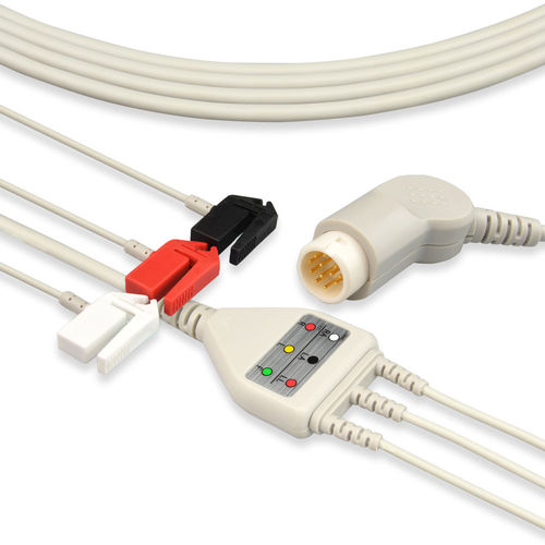 Кабель ЭКГ 5 проводов - EA002S3A - Med-link Electronics Tech - 4 провода / 3 провода / для Siemens