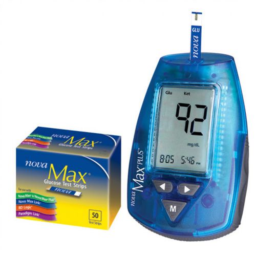 Глюкометр с автопрокалывателем - Nova Max® Plus - Nova Diabetes Care - без кода
