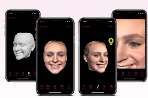 Приложение iOS для лицевого моделирования - FaceApp - Bellus3D - для захвата / для стоматологии / для смартфона