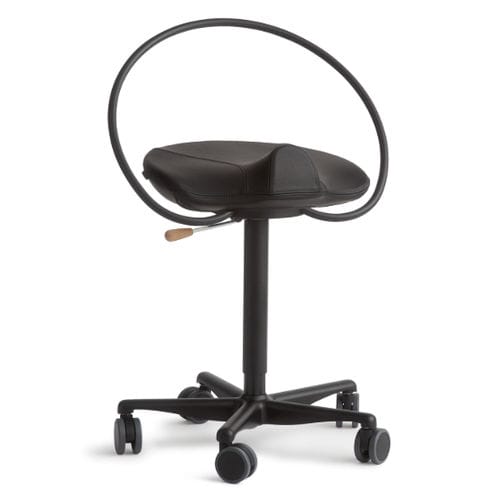 Табурет для стоматологии - InCharge Black Office Flex - Dynamostol - с регулируемой высотой / на роликах / черный