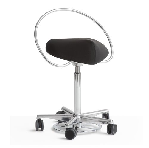 Табурет для стоматологии - Classic Foot-operated Ring bar - Dynamostol - с регулируемой высотой / на роликах / черный