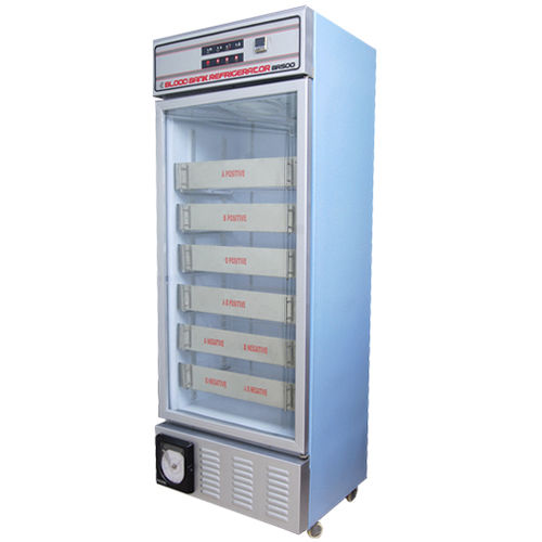 Холодильник для банка крови - BR 500 - Hi Tech Instruments - в виде шкафа / 1 дверца / со стеклянной дверью