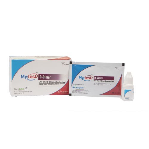 Набор для теста на D-димеры - Mytest - Biofootprints Healthcare Pvt Ltd - на сердечно-сосудистые заболевания / крови / плазменный