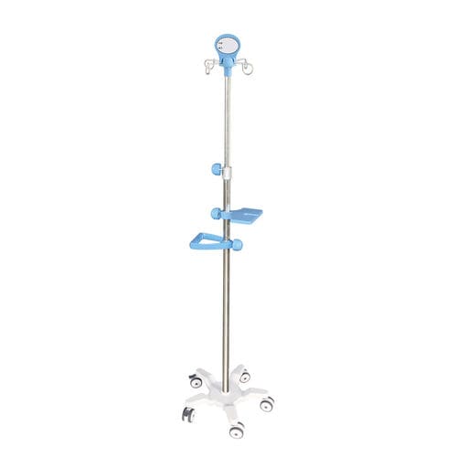 Стойка для сыворотки на роликах - B26-04 - Fangge Medical - 4 крюка / телескопическая / с перфузионным насосом