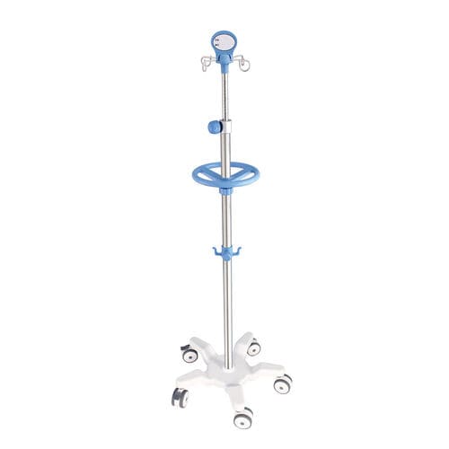 Стойка для сыворотки на роликах - B26-05 - Fangge Medical - 4 крюка / высокая нагрузка / из нержавеющей стали