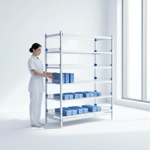 Стеллаж 5 уровней - FG-B-05F - Fangge Medical - для бака / для корзины / фармацевтический