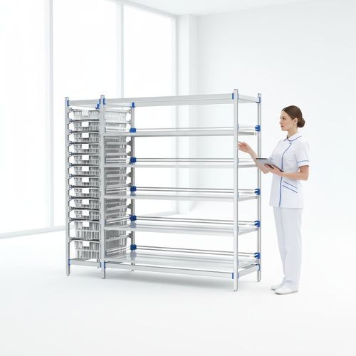 Модульный стеллаж - FG-P-4012F/B  - Fangge Medical - для корзины / фармацевтический / с открытой структурой