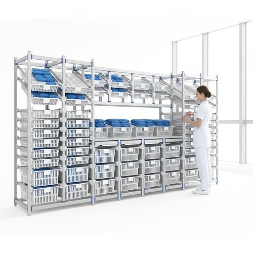 Модульный стеллаж - FG-P-4010F/3F04/2F02 - Fangge Medical - для корзины / из нержавеющей стали / из алюминия