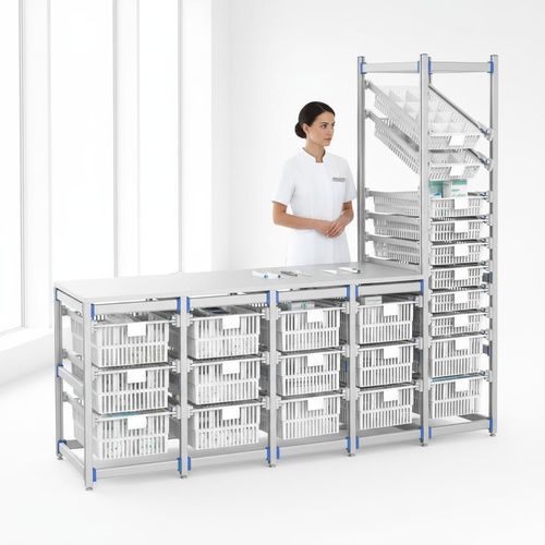 Модульный стеллаж - FG-P-40/3F04/10F - Fangge Medical - для корзины / из нержавеющей стали / из алюминия