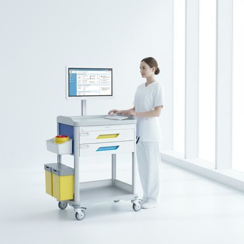 Медицинская компьютерная тумба - FG-V-10 - Fangge Medical - для распределения лекарств / для планшетного ПК / на аккумуляторе