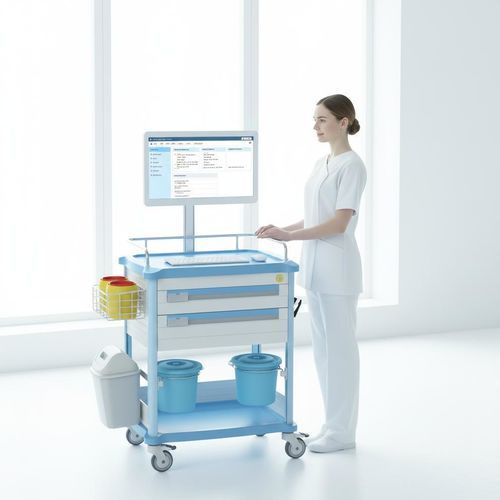 Медицинская компьютерная тумба - FG-H-15 - Fangge Medical - для распределения лекарств / для планшетного ПК / беспроводная