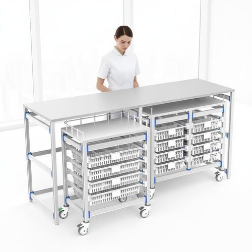 Рабочее место для операционной - FG-PW-60/40/4F/02 - Fangge Medical - с полками / модульное / на роликах