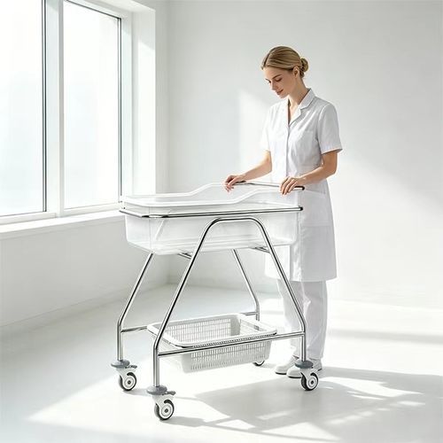 Медицинская люлька на роликах - A05-I - Fangge Medical - с ящиком для хранения / из нержавеющей стали / прозрачная