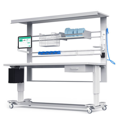 Стол для инструментов на операционный стол - D19A - Fangge Medical - из нержавеющей стали / из алюминия / электрический