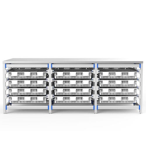 Стол для упаковки медицинских инструментов - FG-P-6004F06/B - Fangge Medical - с регулируемой высотой / из нержавеющей стали / пластмасса